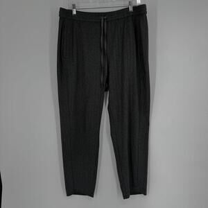 Eileen Fisher Pants medium M gray drawstring straight leg relaxed business